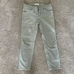 Loft modern skinny cropped light sage jeans